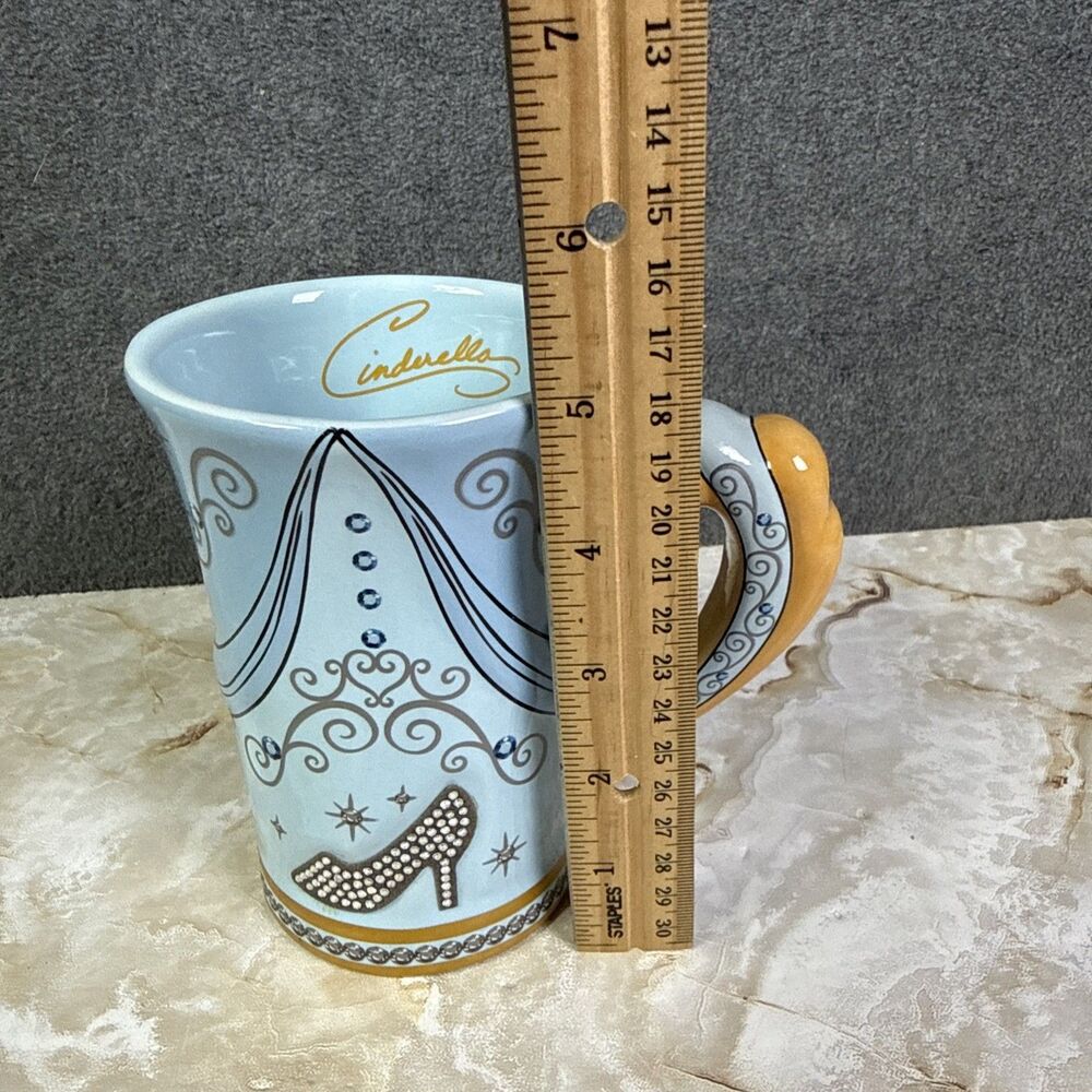 Disney Parks Cinderella Mug Blue Gold Princess Disney Franchise Coffee Tea Cup - Picture 8 of 8
